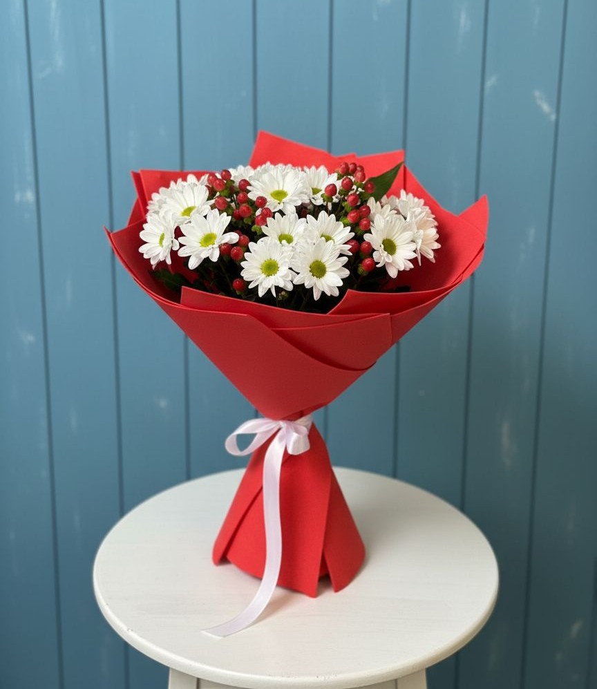 Букет цветов из: Хризантемы в Подтёсово