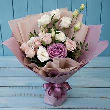 Букет цветов из:  Розы и Лизиантусы в Подтёсово