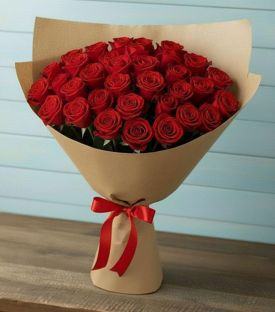 Букет Красные розы Милано в Подтёсово