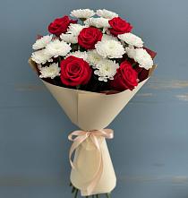 Букет цветов из:  Розы и Хризантемы в Подтёсово