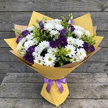 Букет цветов из:  Ирисы, Хризантемы и Ромашки в Подтёсово