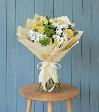 Букет цветов из:  Хризантемы и Розы #REPLACE_PRED# Подтёсово