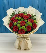 Букет цветов из:  Розы и Хризантемы в Подтёсово