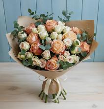 Букет цветов из:  Альстромерии и Розы в Подтёсово