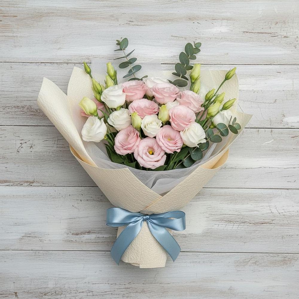 Букет цветов из: Лизиантусы в Подтёсово